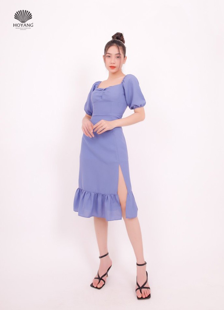Đầm Váy Xốp Nhún Bèo Dáng Suông Kiểu Hàn Quốc 3 Màu Be Đen Nâu  Lazadavn