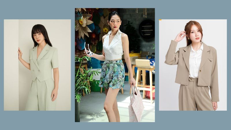 Chiêm ngưỡng những mẫu áo blazer croptop được các chị em văn phòng săn lùng