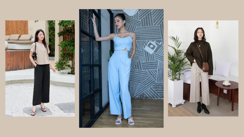 Các mẫu quần culottes ống suông nữ cực thời thượng