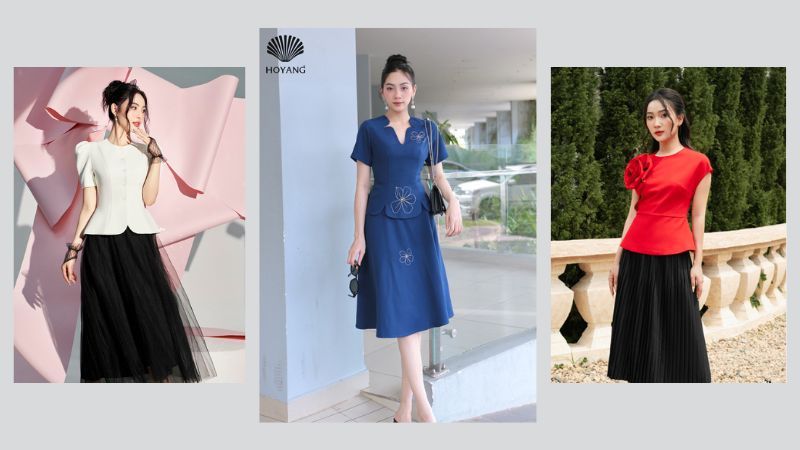 Phối đồ với áo peplum cực sang trọng