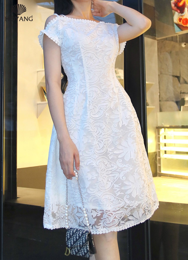 Áo Đầm Đẹp Dự Tiệc Cưới Đầm Trễ Vai Sang Chảnh  Ngọc Bích Fashion