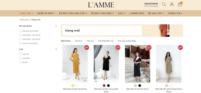 L’amme - Thương hiệu thời trang thiết kế váy, đầm dành cho bà bầu