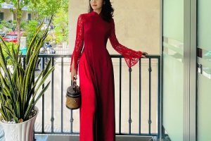ao dai co tru tay ren kim tuyen 4