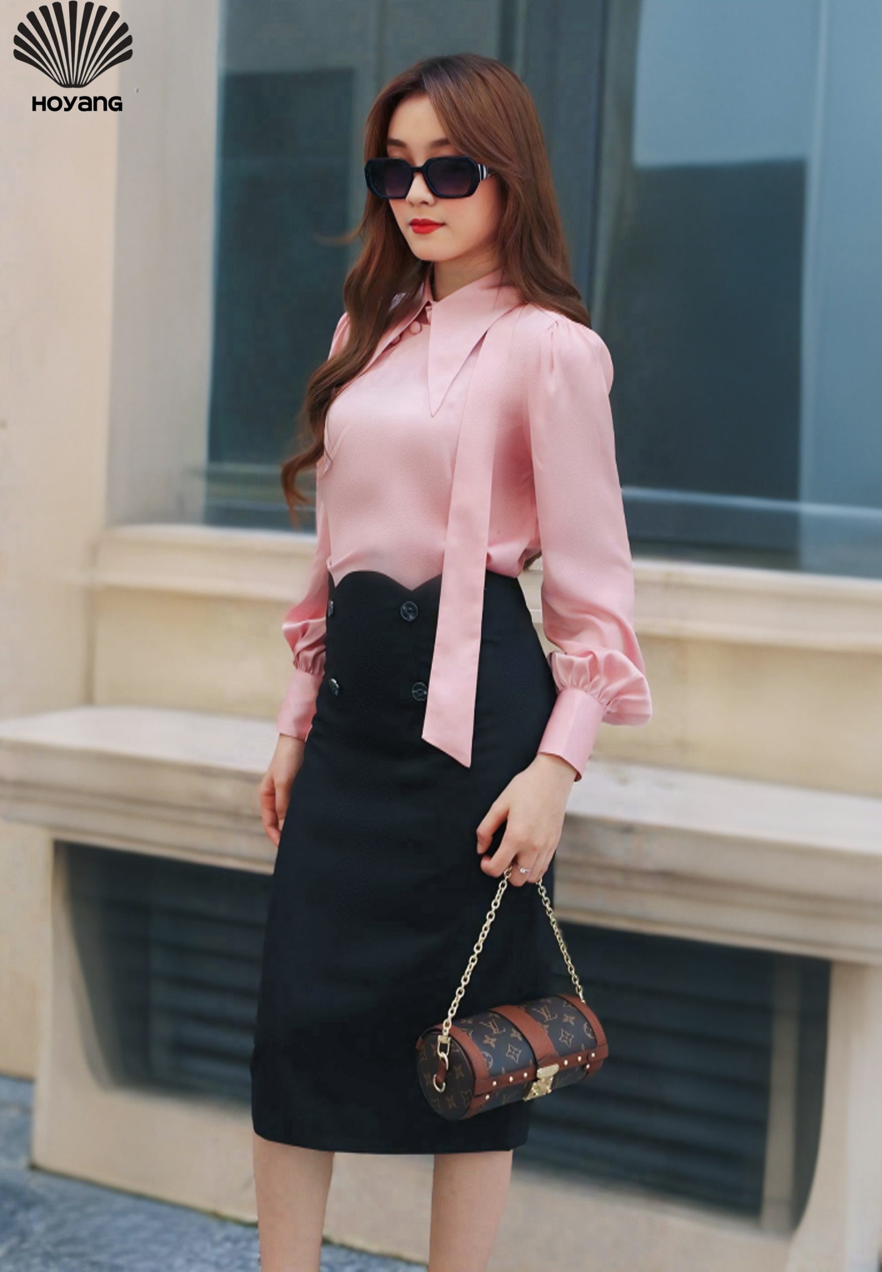 Áo sơ mi vạt nhọn sang trọng