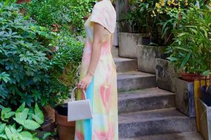 ao dai day vai dinh kim sa